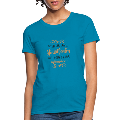 Zephaniah 3:17 - Women's T-Shirt - turquoise