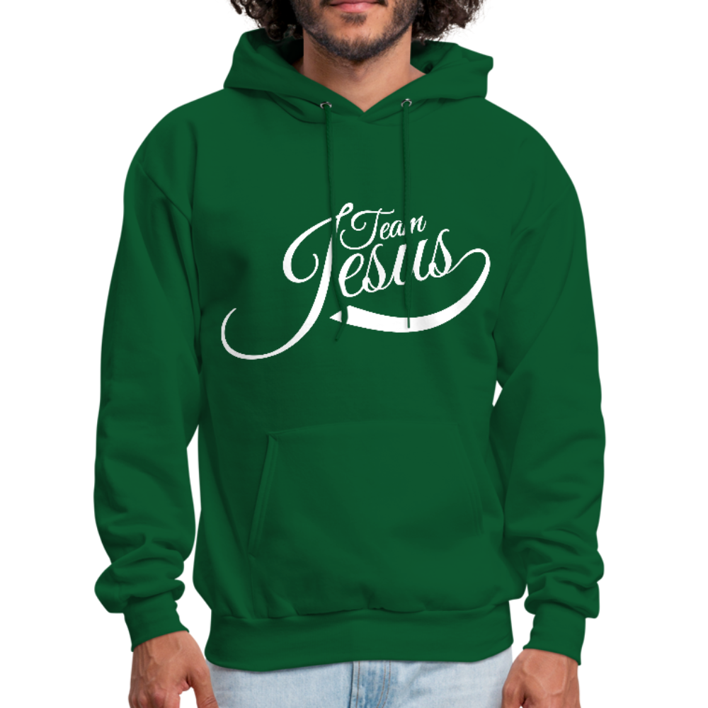 Team Jesus - White - Men's Hoodie - forest green