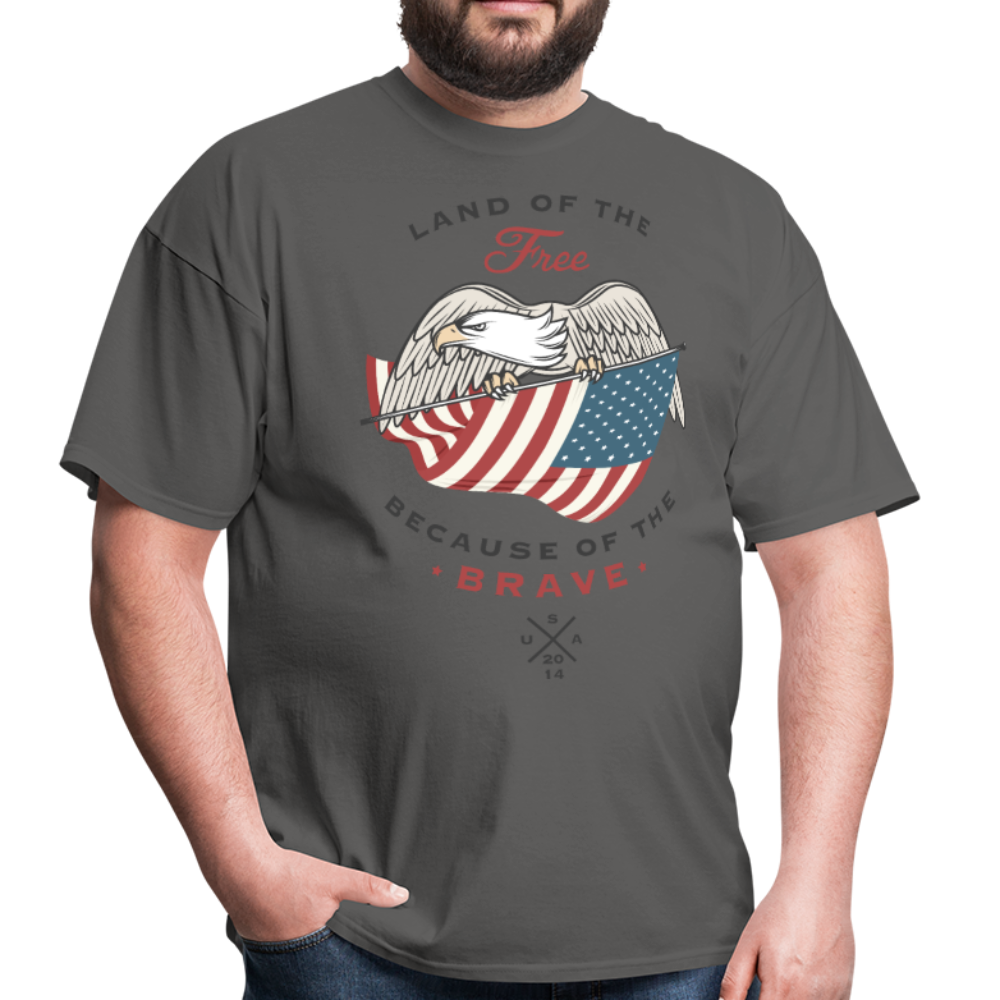 Land Of The Free - Men's T-Shirt - charcoal