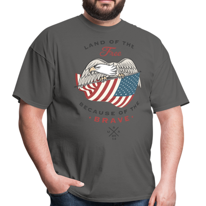 Land Of The Free - Men's T-Shirt - charcoal