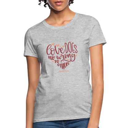 Romans 13:10 - Women's T-Shirt - heather gray