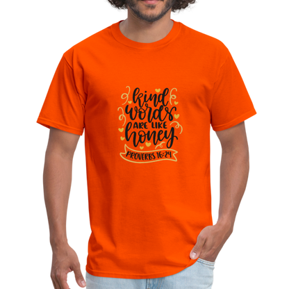 Proverbs 16:24 - Men's T-Shirt - orange