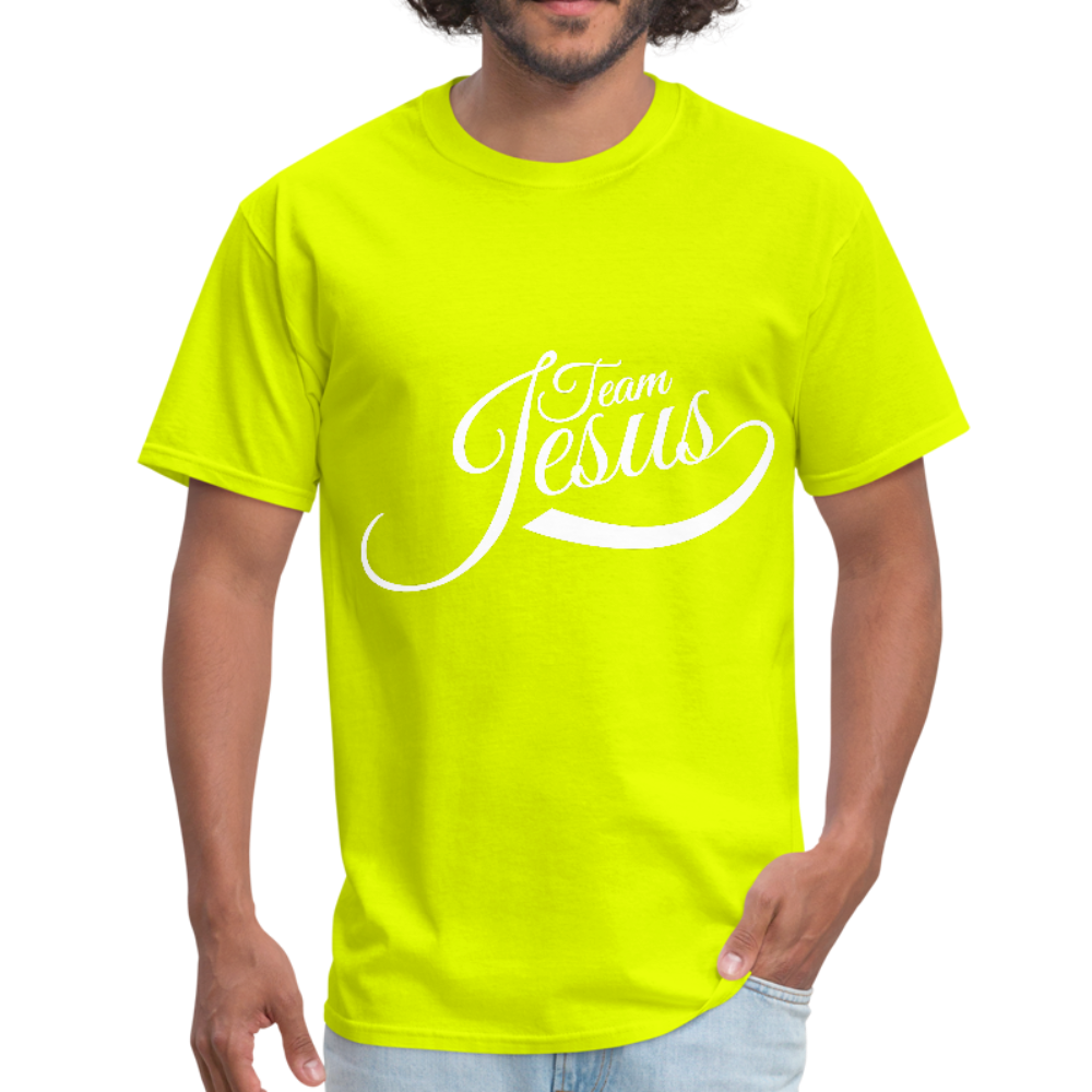 Team Jesus - White - Men's T-Shirt - safety green