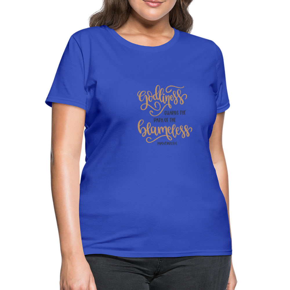 Proverbs 13:6 - Women's T-Shirt - royal blue