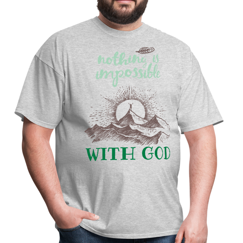 Nothing Is Impossible With God - Men's T-Shirt - heather gray