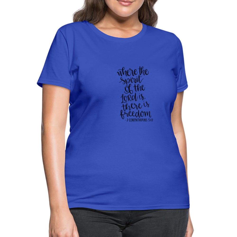 2 Corinthians 3:17 - Women's T-Shirt - royal blue