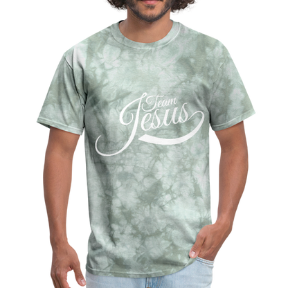 Team Jesus - White - Men's T-Shirt - military green tie dye