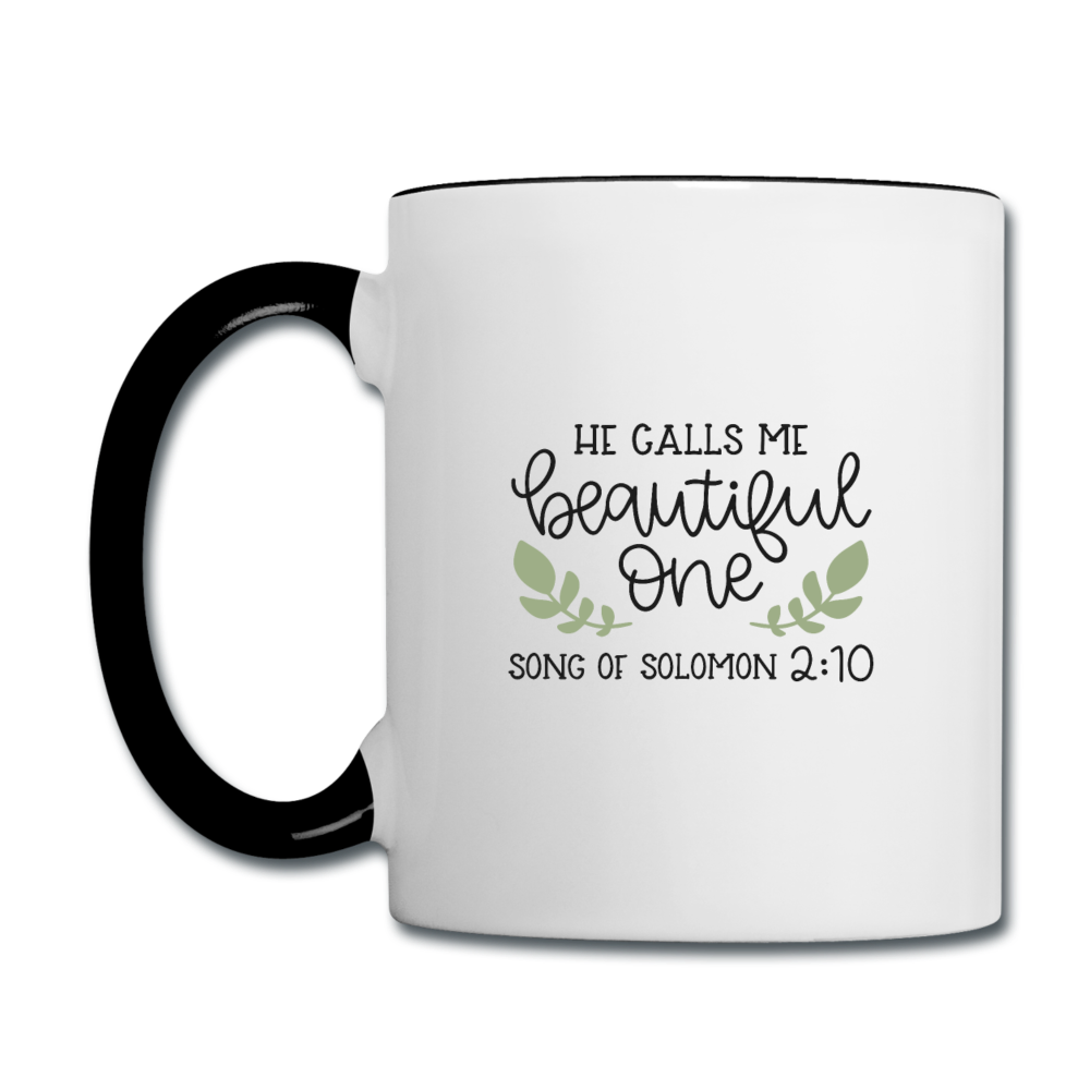 Song Of Solomon 2:10 - Contrast Coffee Mug - white/black