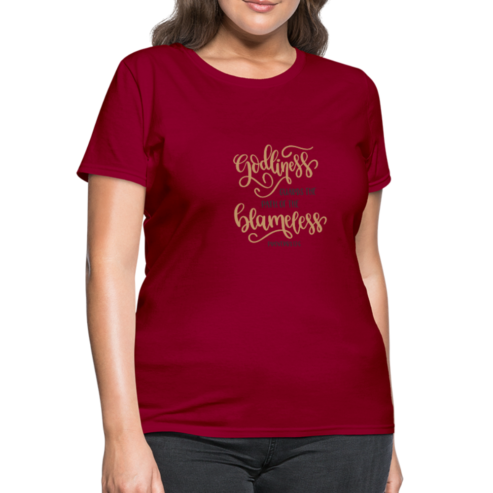 Proverbs 13:6 - Women's T-Shirt - dark red