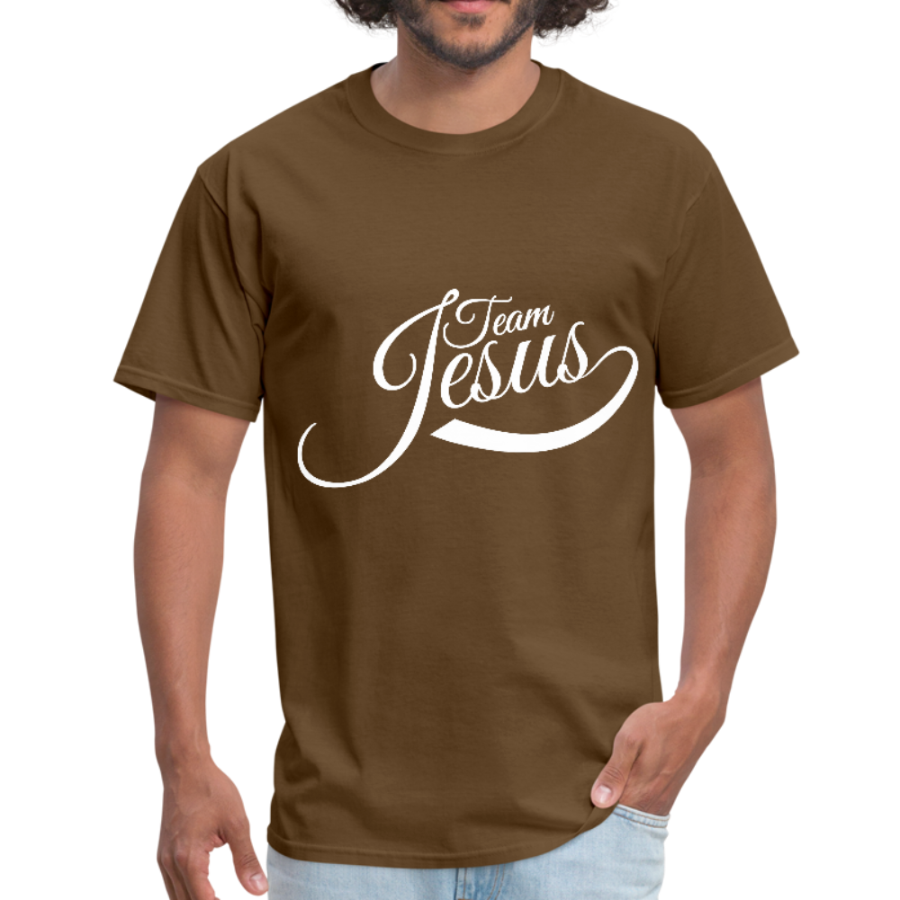 Team Jesus - White - Men's T-Shirt - brown