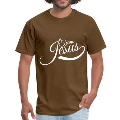 Team Jesus - White - Men's T-Shirt - brown