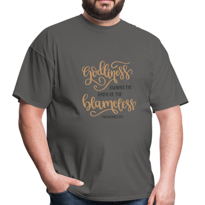 Proverbs 13:6 - Men's T-Shirt - charcoal