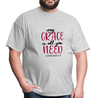 2 Corinthians 12:9 - Men's T-Shirt - heather gray