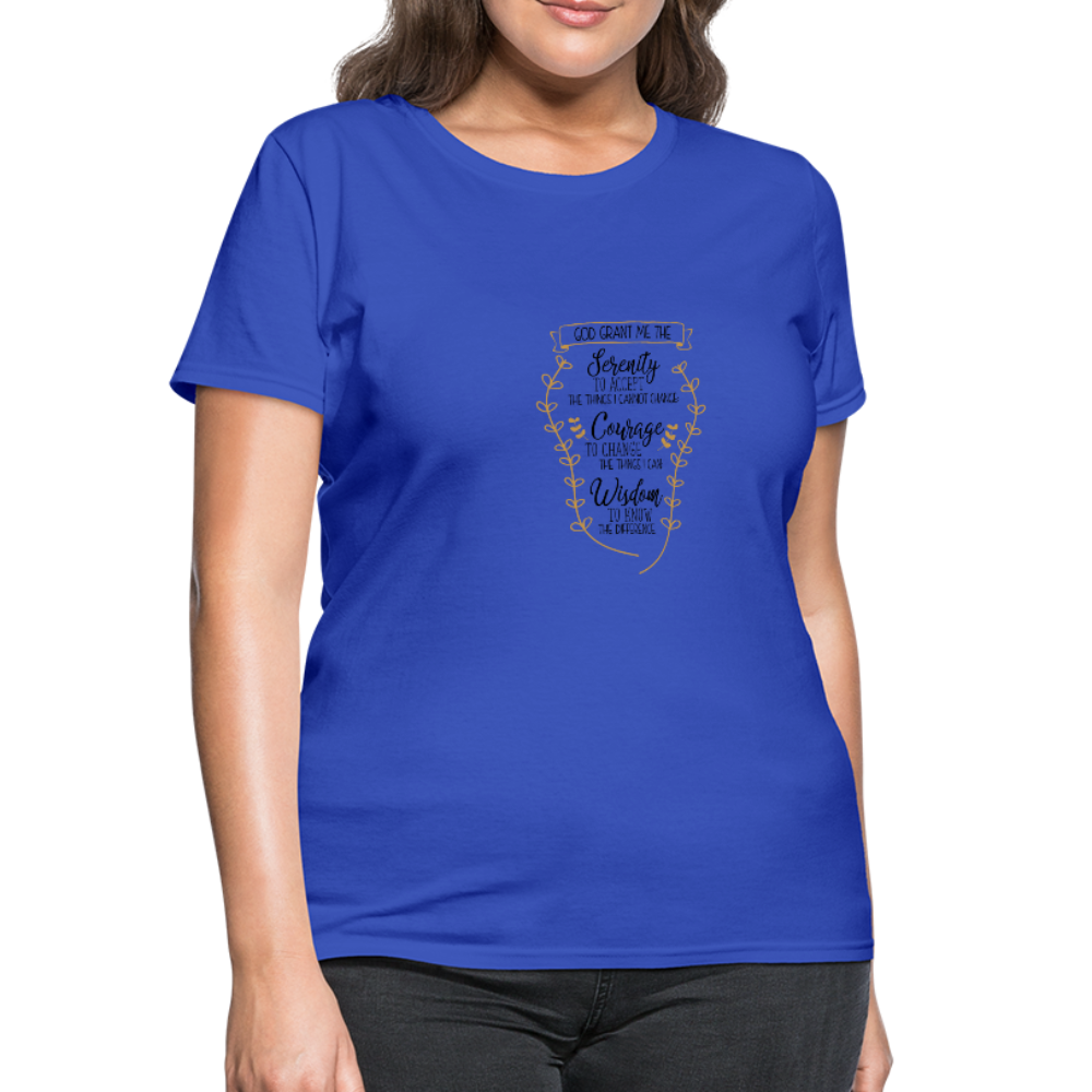 Serenity Prayer - Women's T-Shirt - royal blue