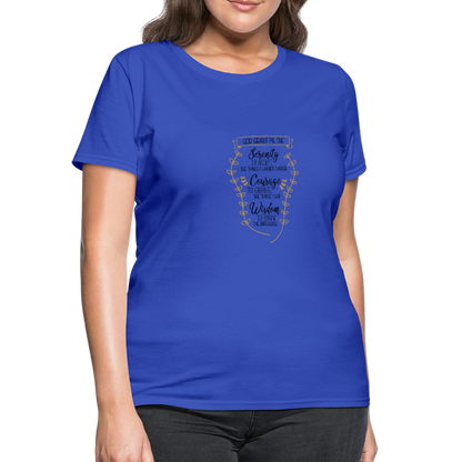 Serenity Prayer - Women's T-Shirt - royal blue