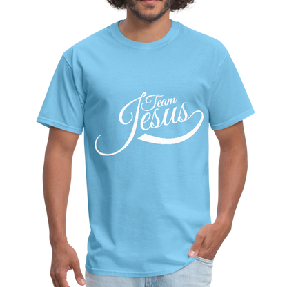 Team Jesus - White - Men's T-Shirt - aquatic blue