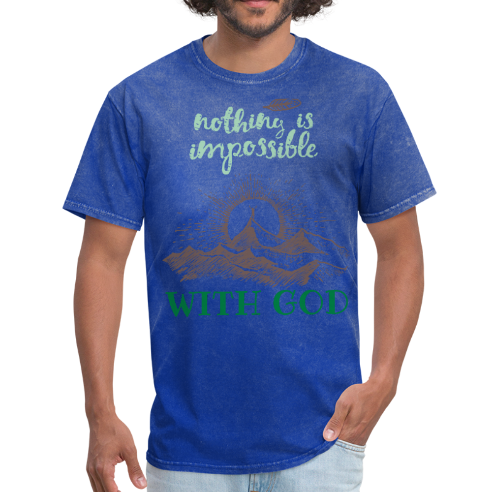 Nothing Is Impossible With God - Men's T-Shirt - mineral royal
