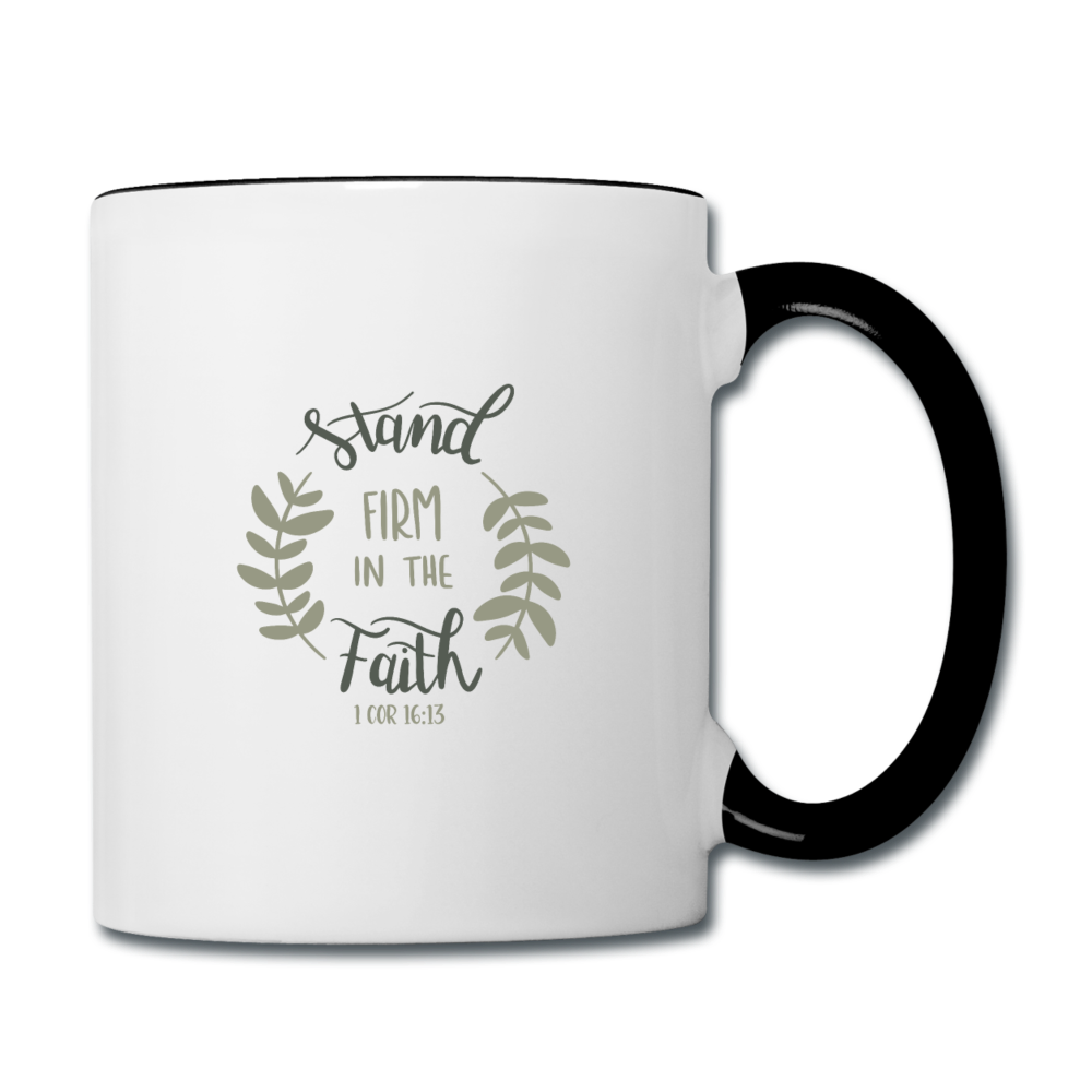 1 Corinthians 16:13 - Contrast Coffee Mug - white/black