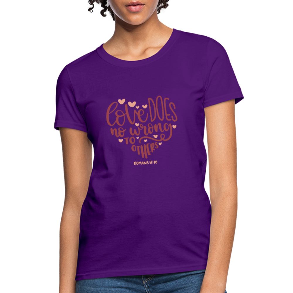 Romans 13:10 - Women's T-Shirt - purple