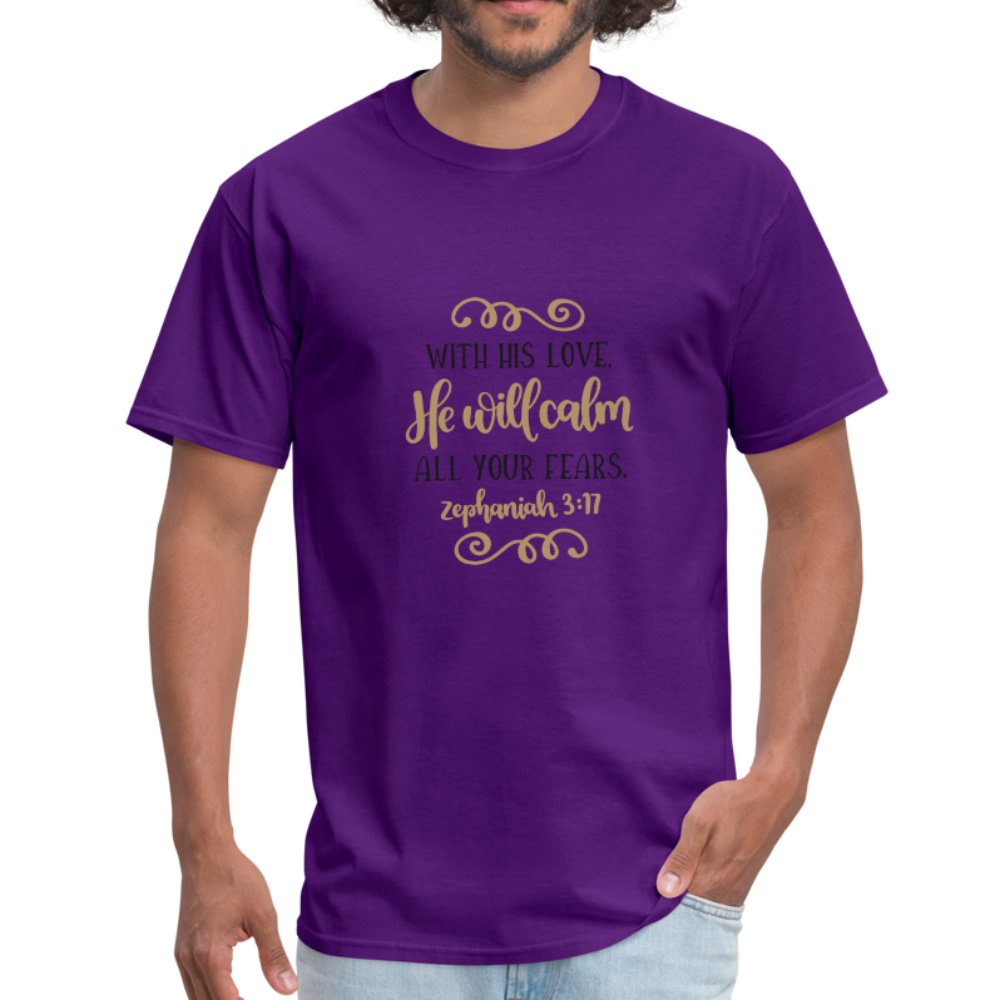 Zephaniah 3:17 - Men's T-Shirt - purple