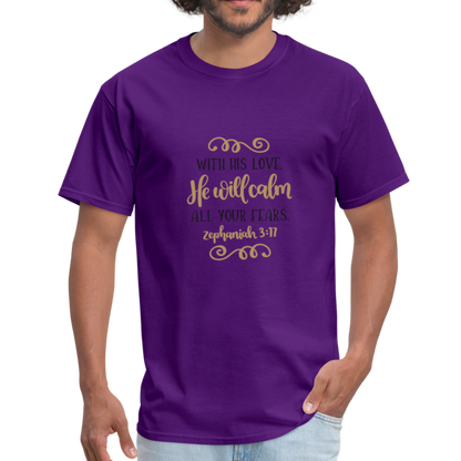 Zephaniah 3:17 - Men's T-Shirt - purple