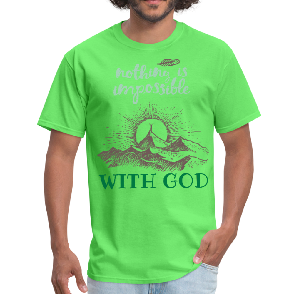 Nothing Is Impossible With God - Men's T-Shirt - kiwi