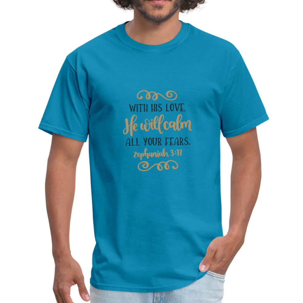 Zephaniah 3:17 - Men's T-Shirt - turquoise