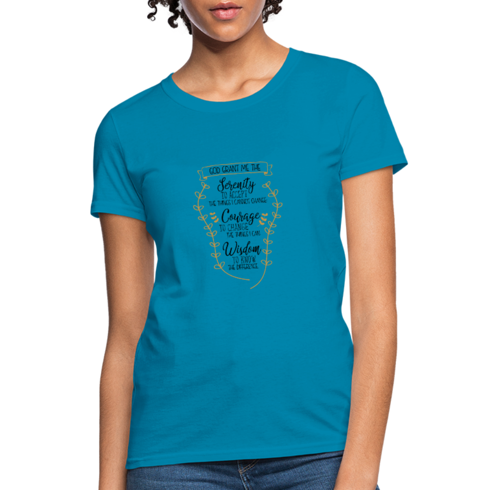 Serenity Prayer - Women's T-Shirt - turquoise