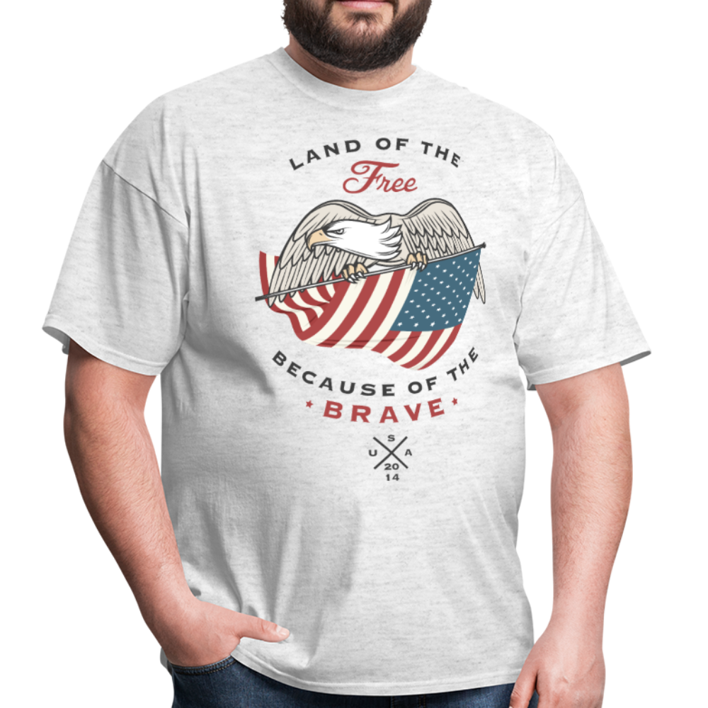 Land Of The Free - Men's T-Shirt - light heather grey