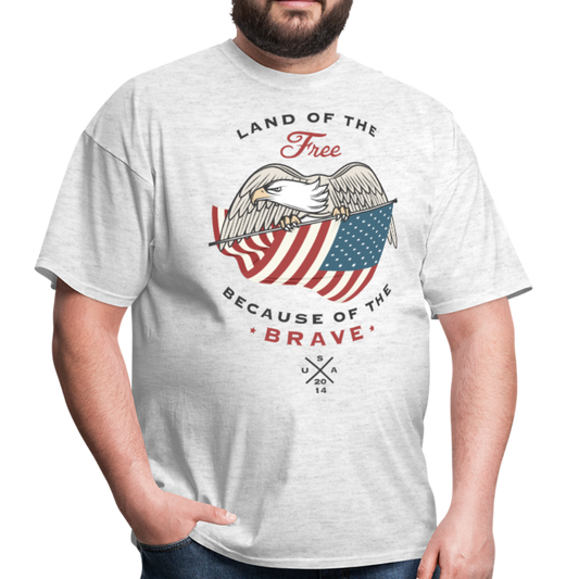 Land Of The Free - Men's T-Shirt - light heather grey