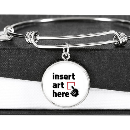 C.D. Personalized Silver Circle Bangle