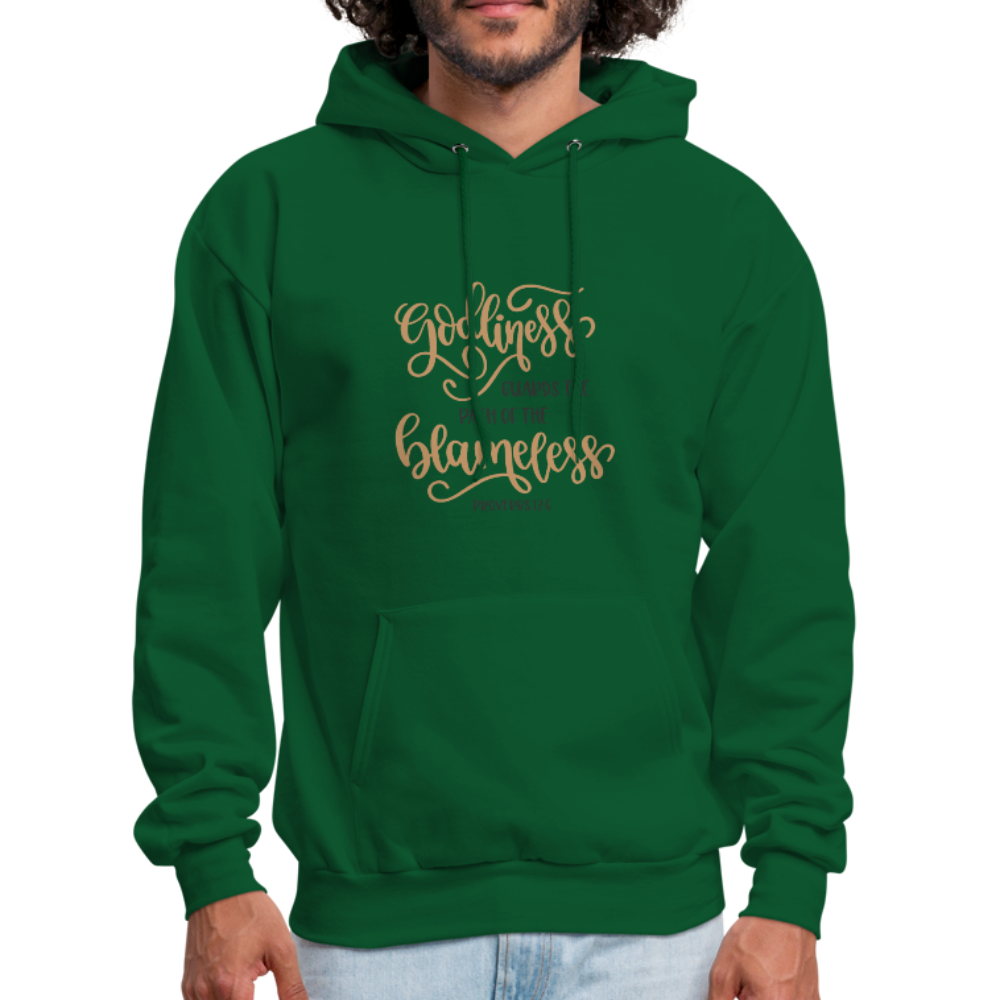 Proverbs 13:6 - Men's Hoodie - forest green