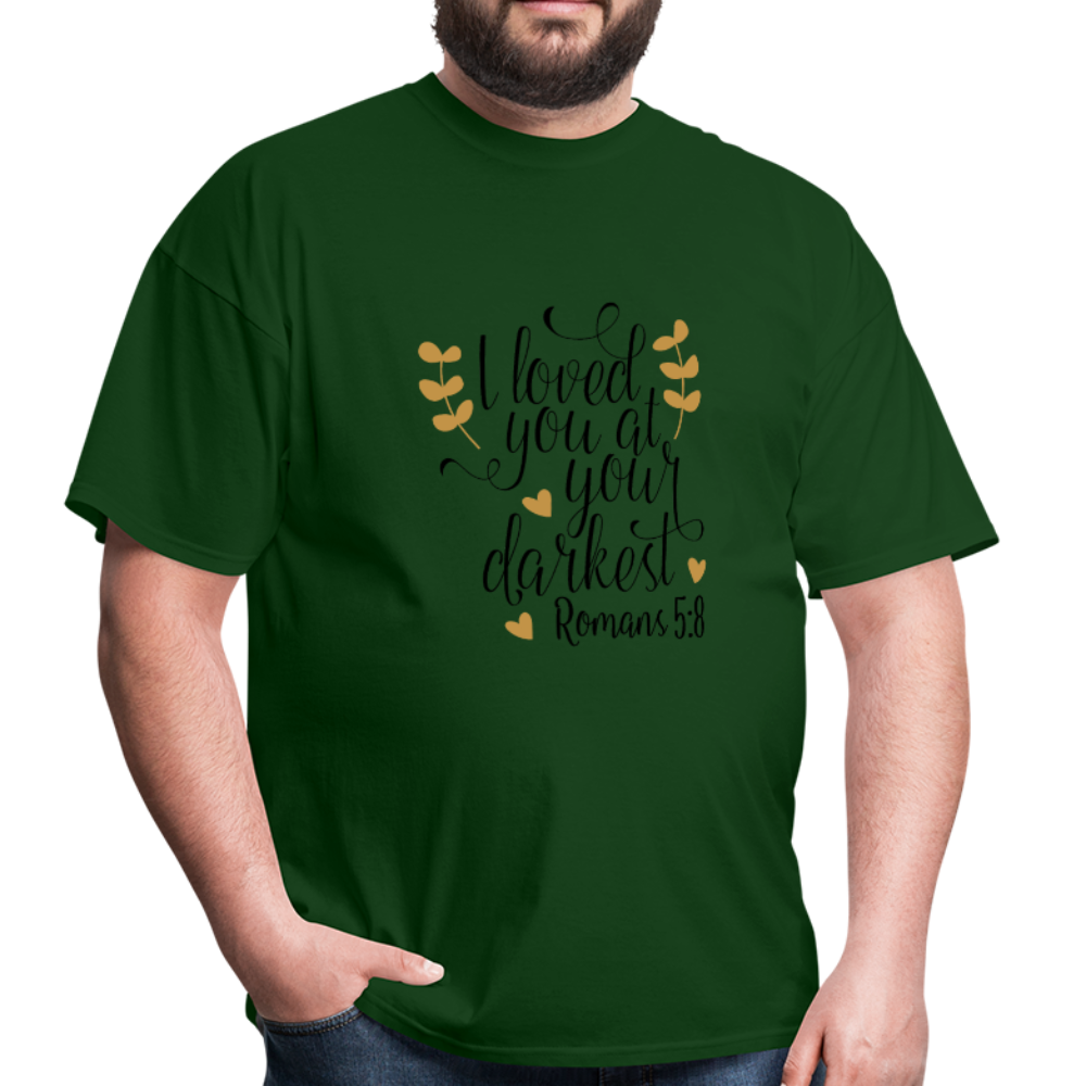 Romans 5:8 - Men's T-Shirt - forest green