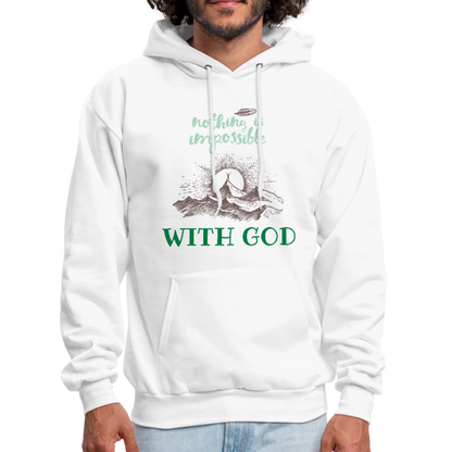 Nothing Is Impossible With God - Men's Hoodie - white