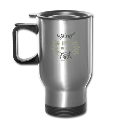 1 Corinthians 16:13 - Travel Mug - silver
