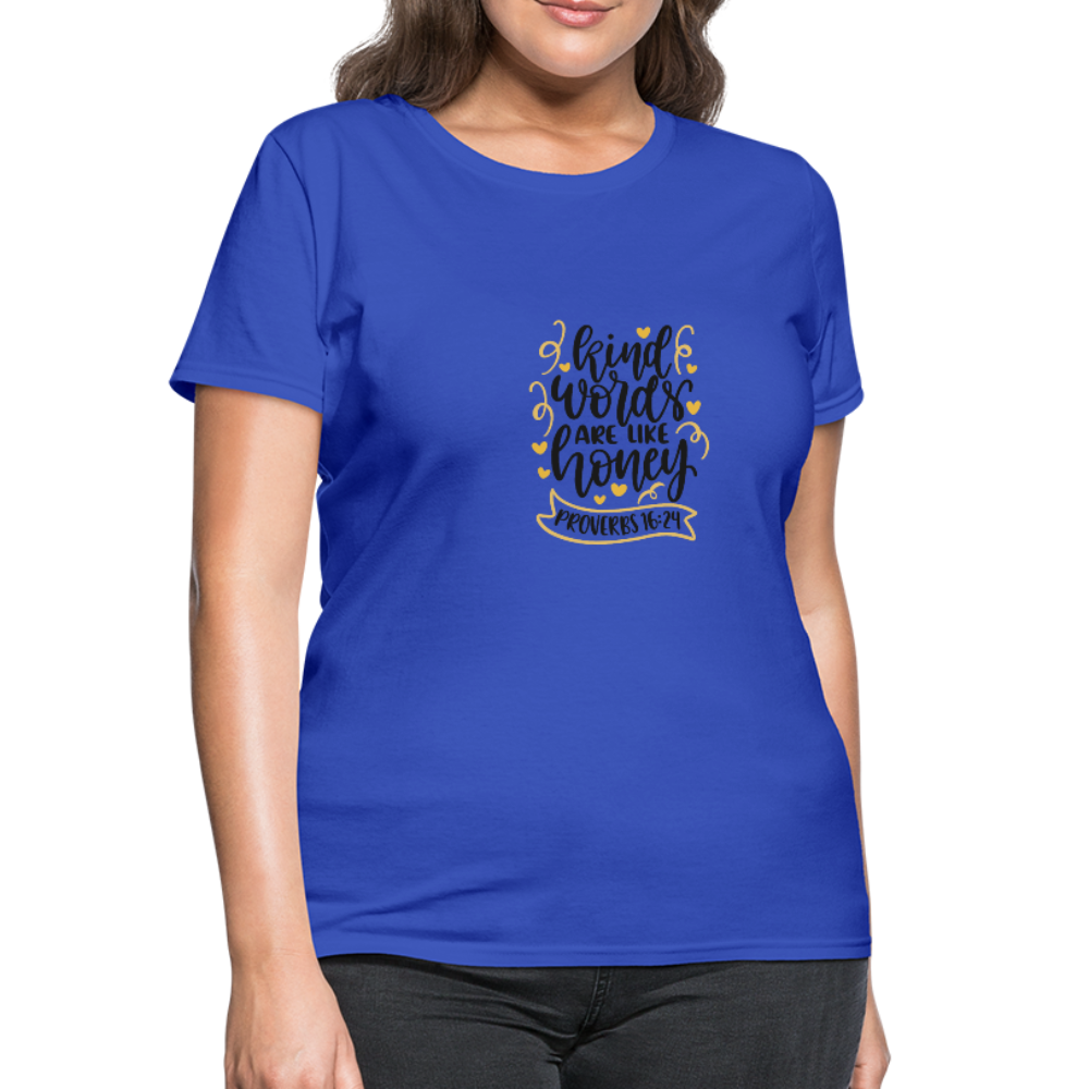 Proverbs 16:24 - Women's T-Shirt - royal blue
