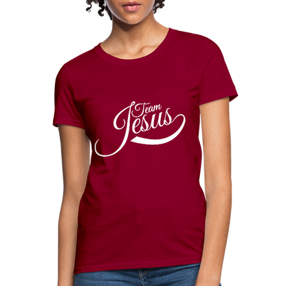 Team Jesus - White - Women's T-Shirt - dark red