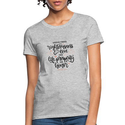 Proverbs 21:21 - Women's T-Shirt - heather gray