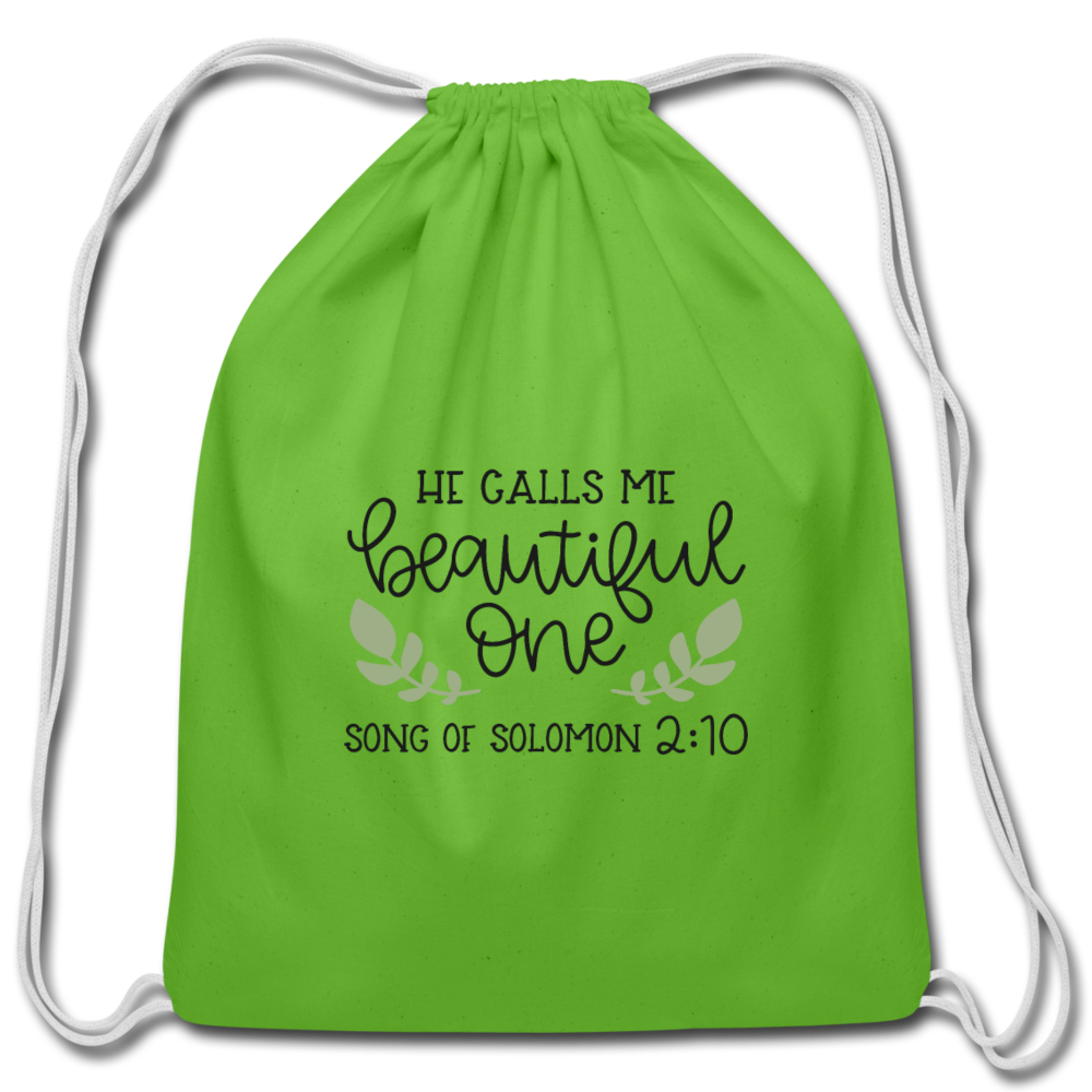 Song Of Solomon 2:10 - Cotton Drawstring Bag - clover