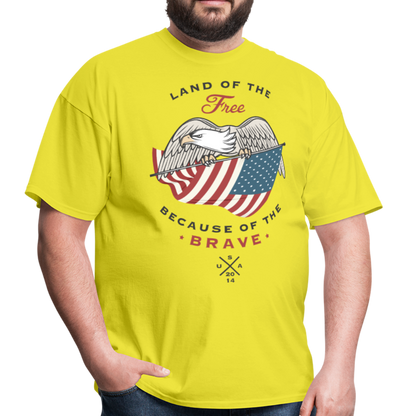 Land Of The Free - Men's T-Shirt - yellow