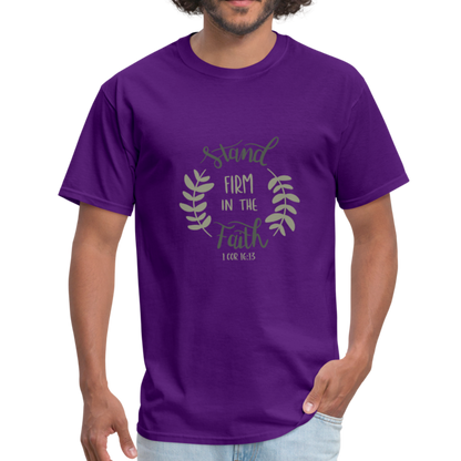 1 Corinthians 16:13 - Men's T-Shirt - purple
