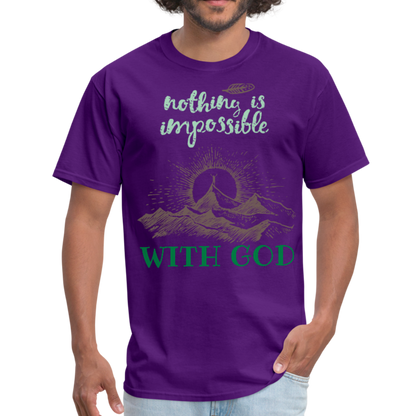 Nothing Is Impossible With God - Men's T-Shirt - purple