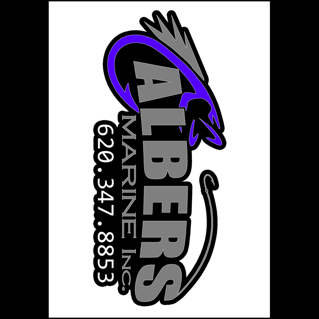 Albers Marine Inc Purple/Gray Stickers