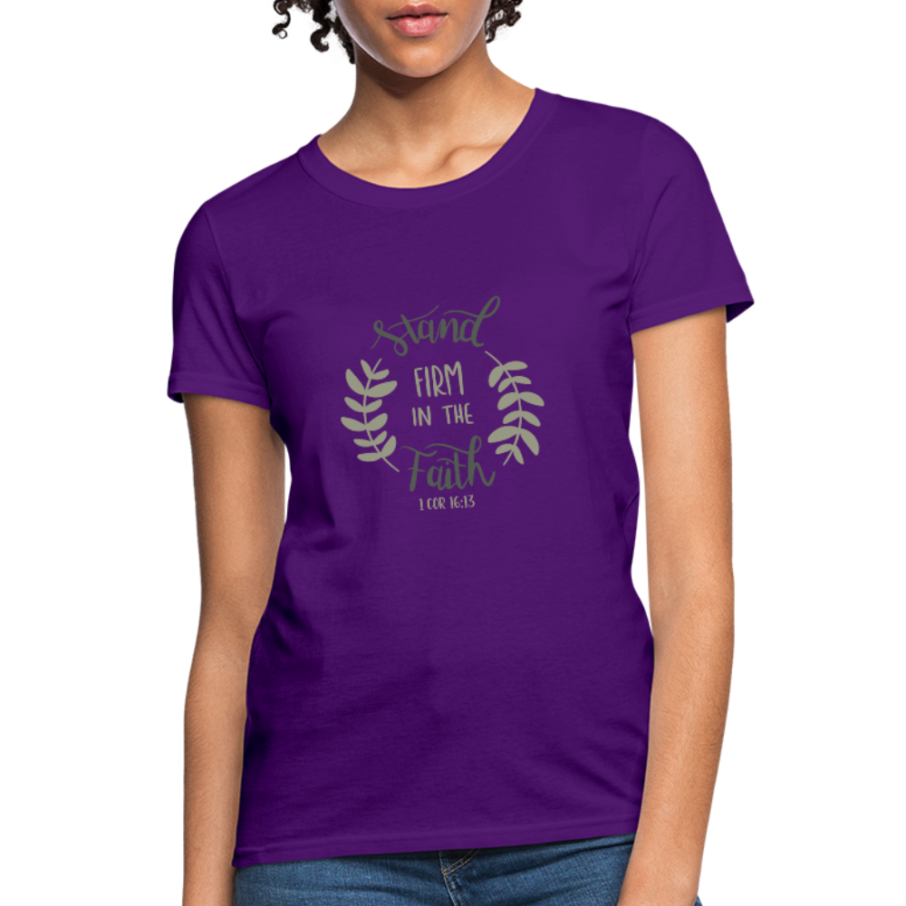 1 Corinthians 16:13 - Women's T-Shirt - purple
