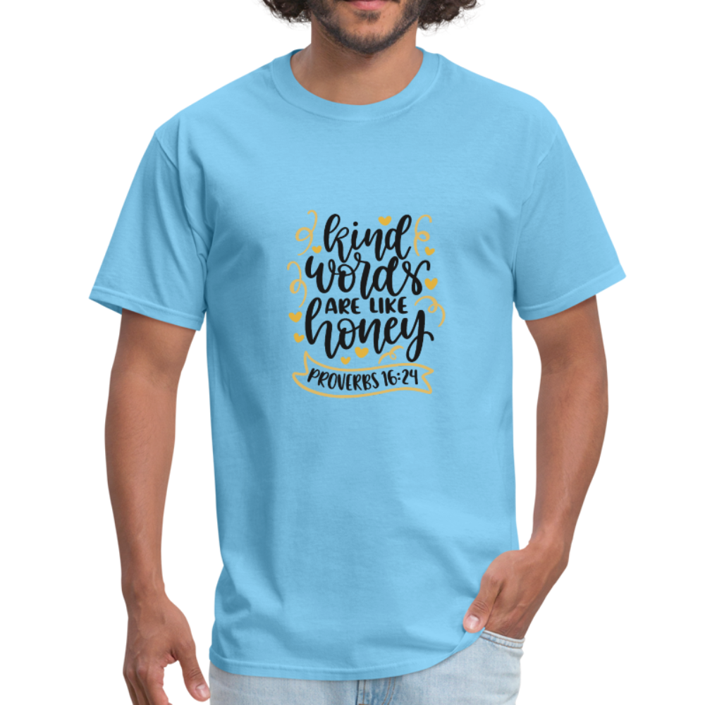 Proverbs 16:24 - Men's T-Shirt - aquatic blue