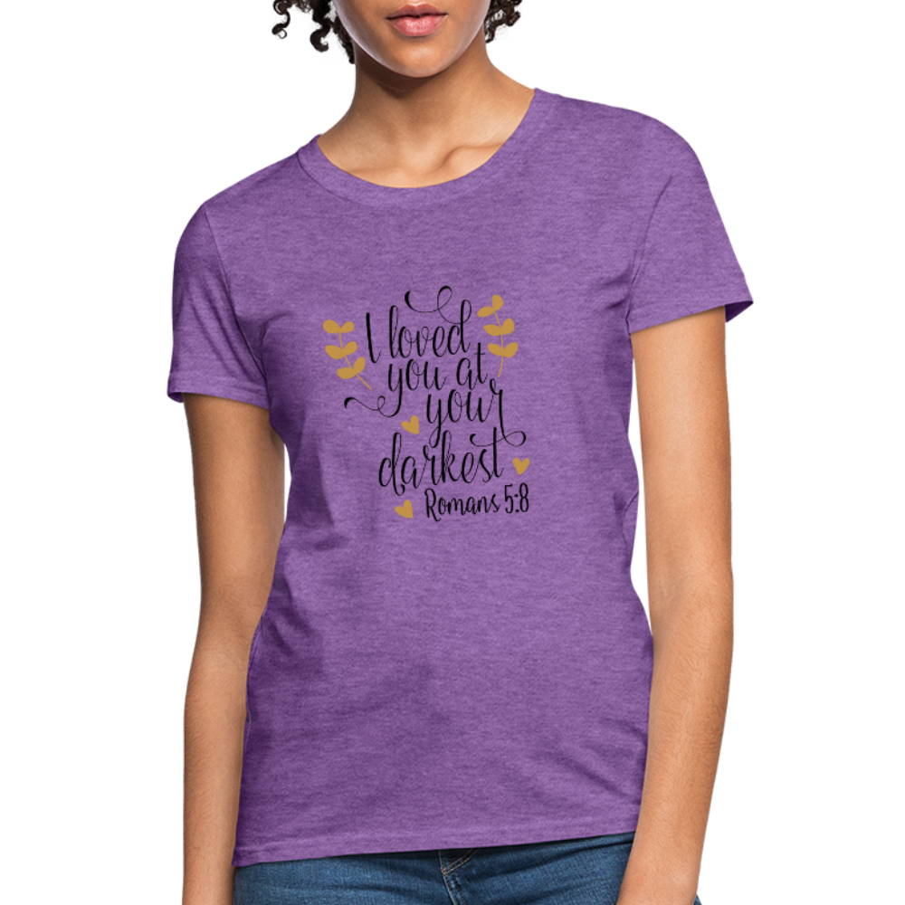 Romans 5:8 - Women's T-Shirt - purple heather
