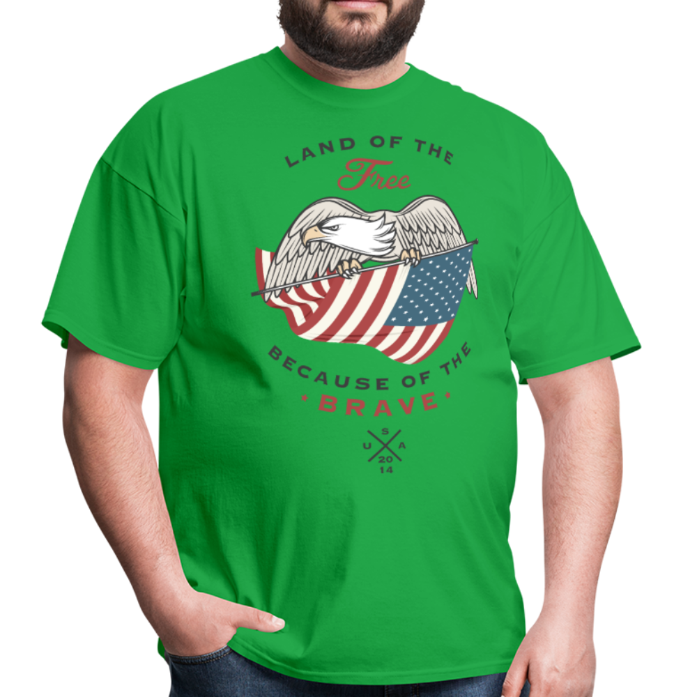 Land Of The Free - Men's T-Shirt - bright green