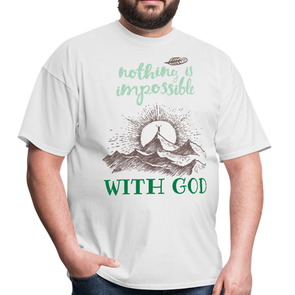 Nothing Is Impossible With God - Men's T-Shirt - white
