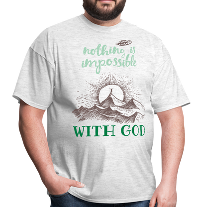 Nothing Is Impossible With God - Men's T-Shirt - light heather grey