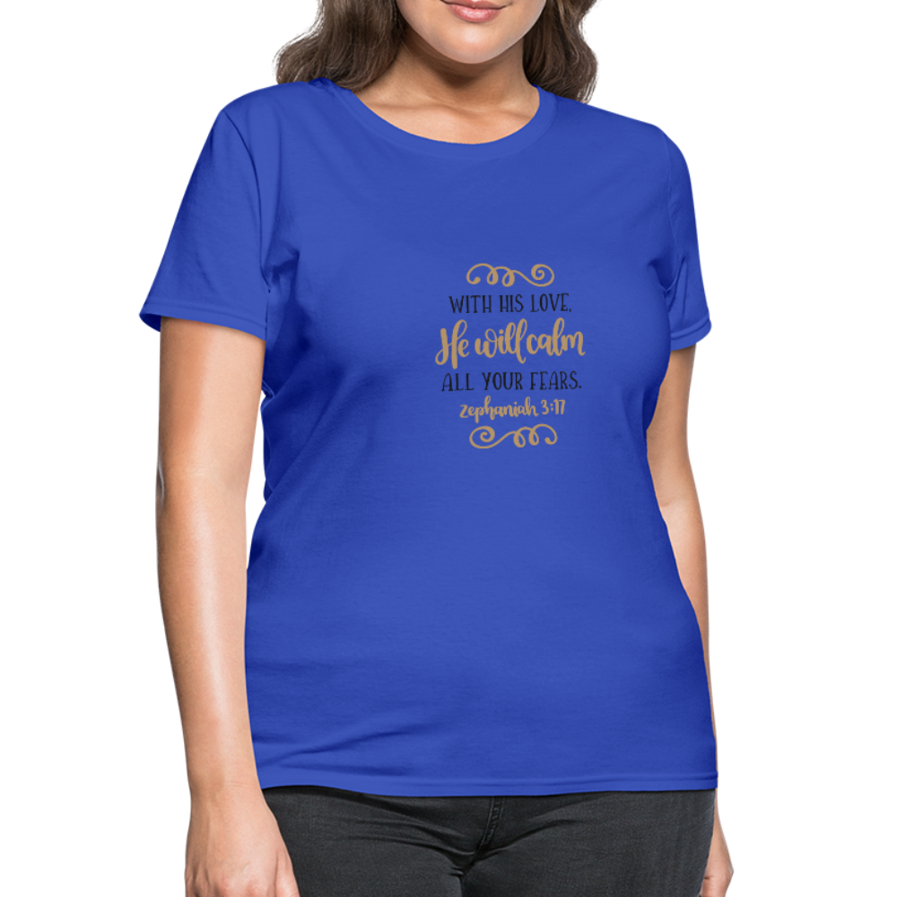 Zephaniah 3:17 - Women's T-Shirt - royal blue